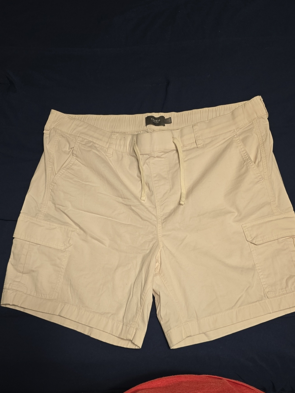 Torrid Cream Cargo Drawstring Shorts